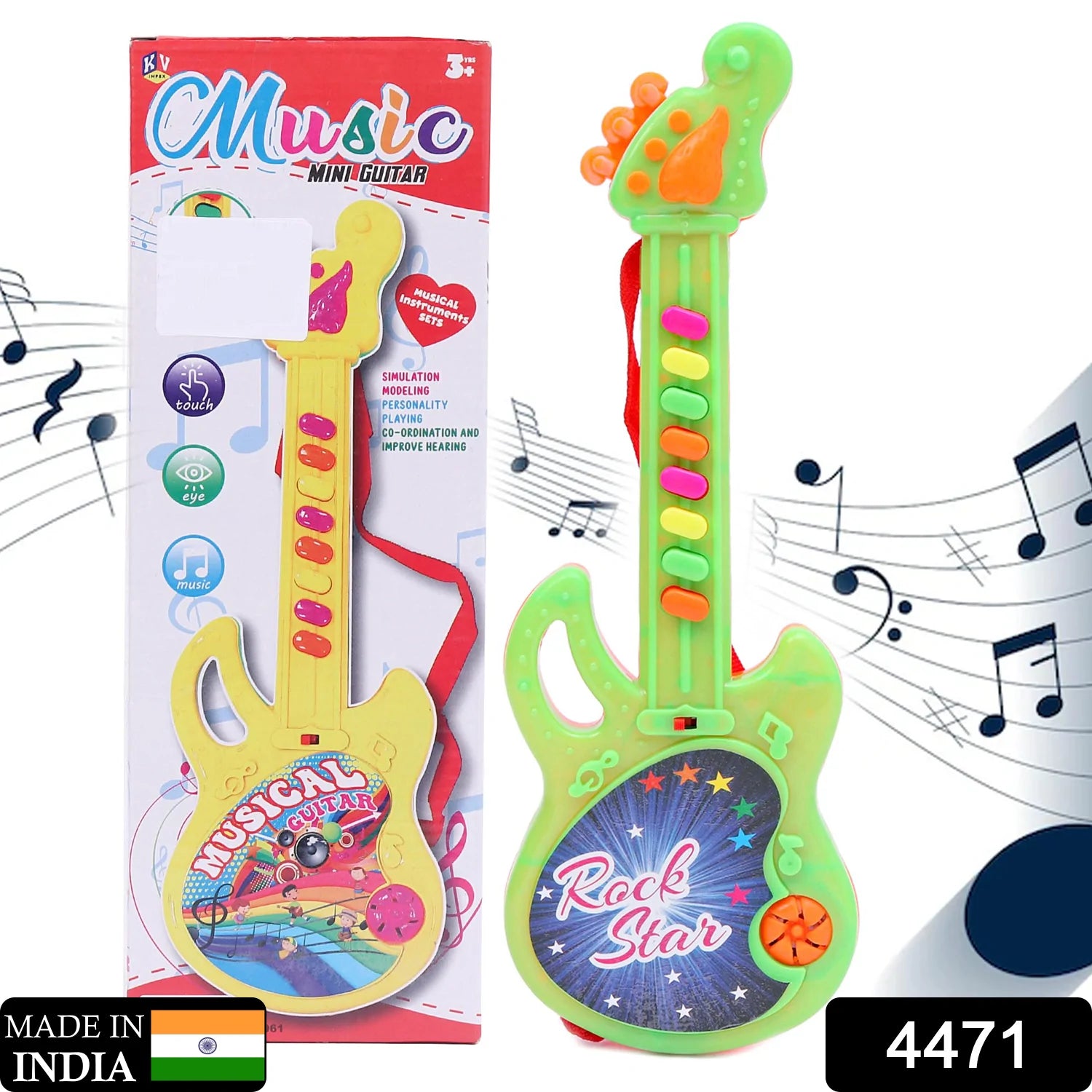 4471 Mini Guitar Colorful with Delightful Music DeoDap 4471 Mini Guitar Colorful with Delightful Music DeoDap